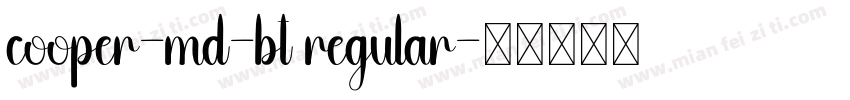cooper-md-bt regular字体转换